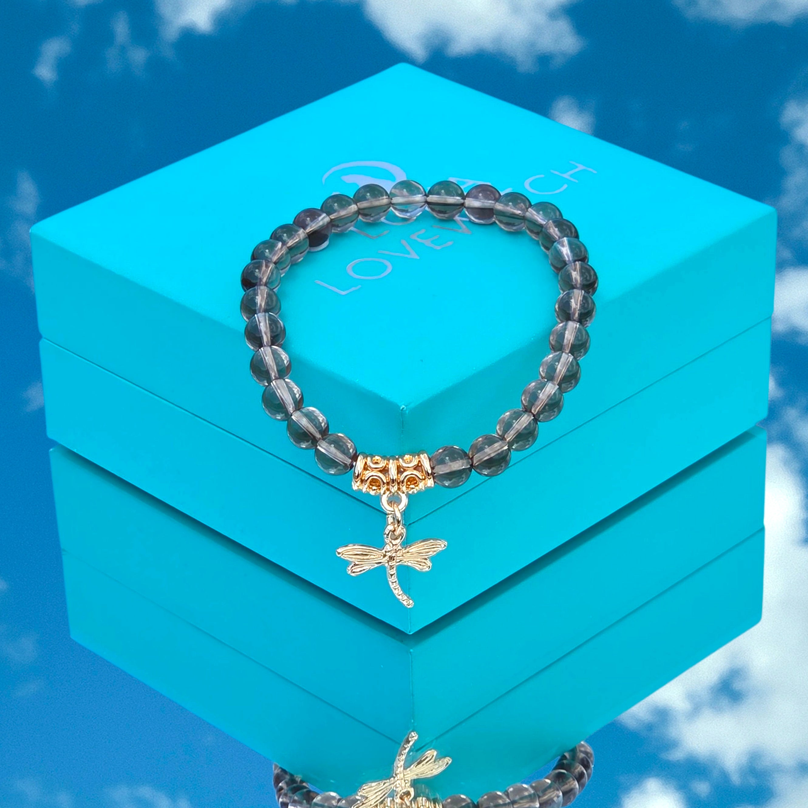 Luna Lovewitch Smoky Quartz Dragonfly charm bracelet