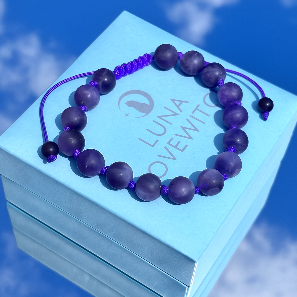 Luna Lovewitch Amethyst 10mm adjustable beaded bracelet