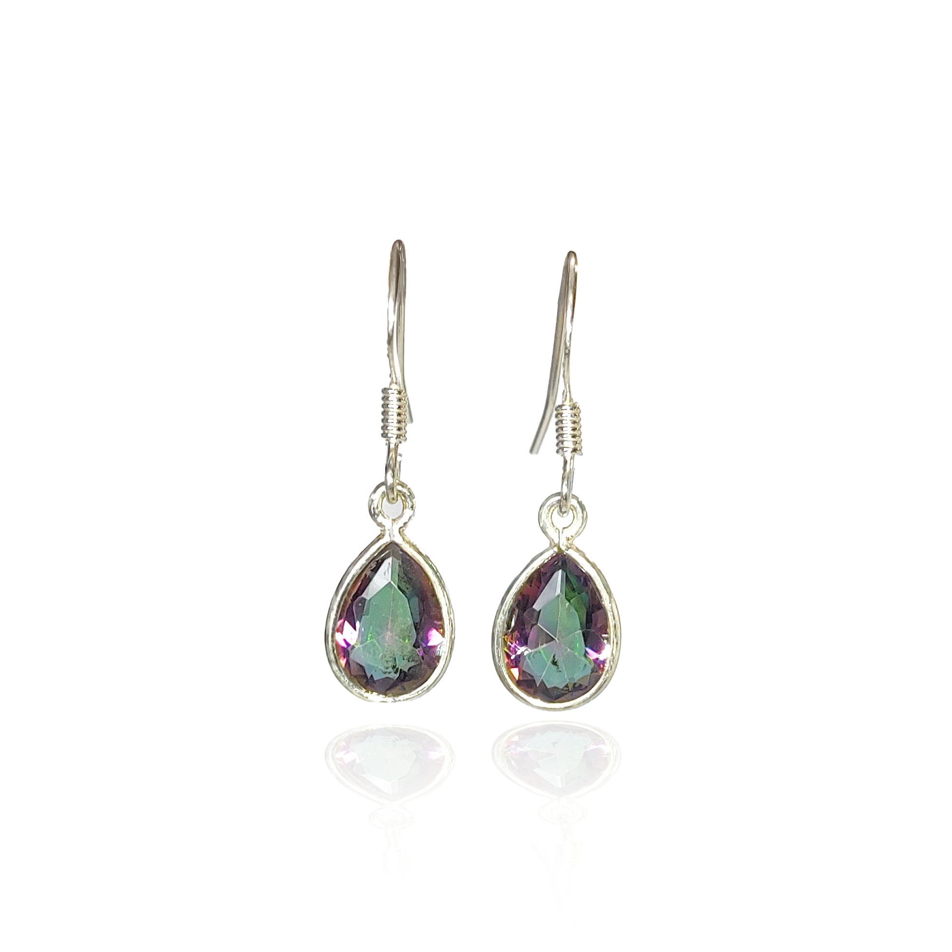 Annabelle Mystic topaz tear drop sterling silver earring