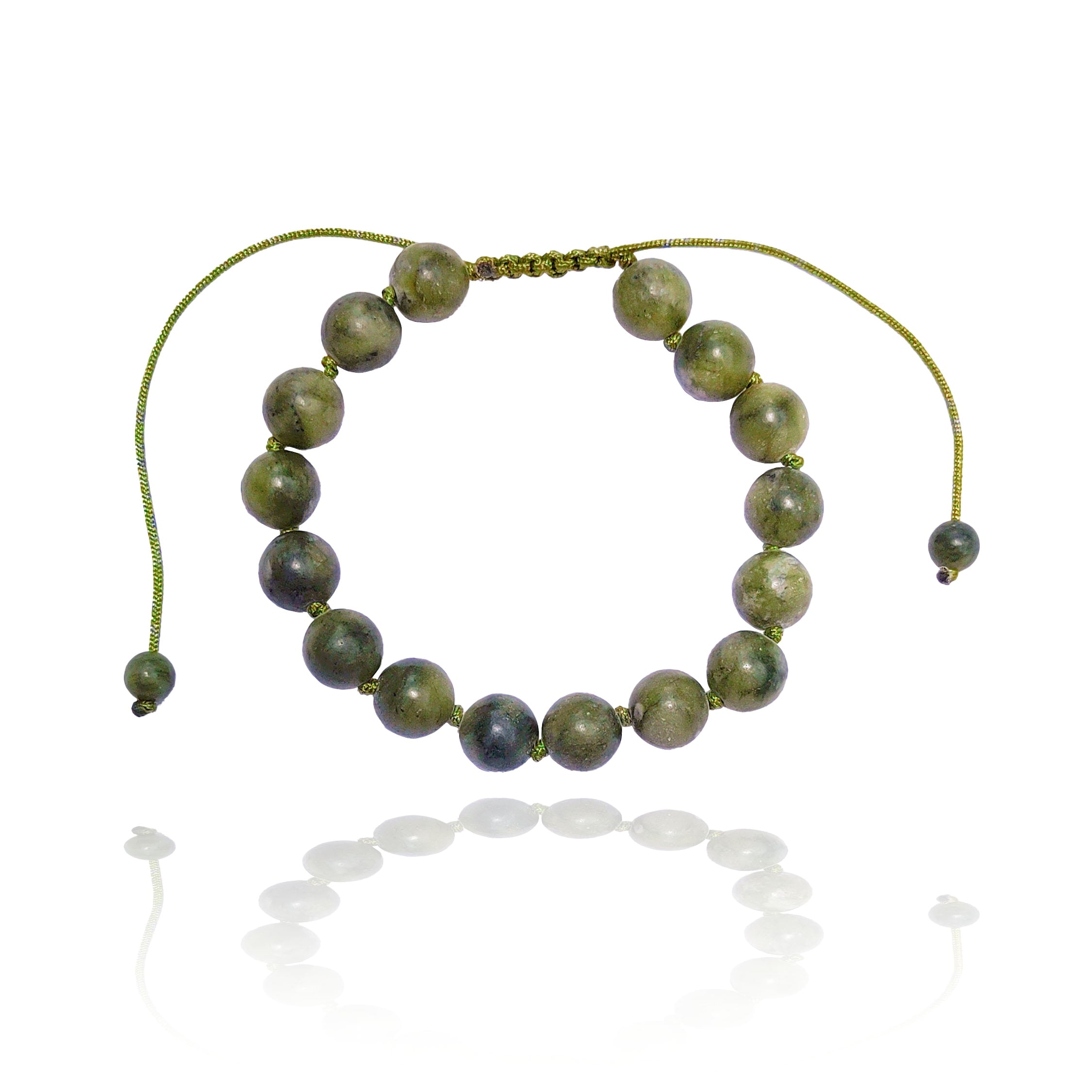 Luna Lovewitch Jade Adjustable Unisex Bracelet 10mm in luxury gift box