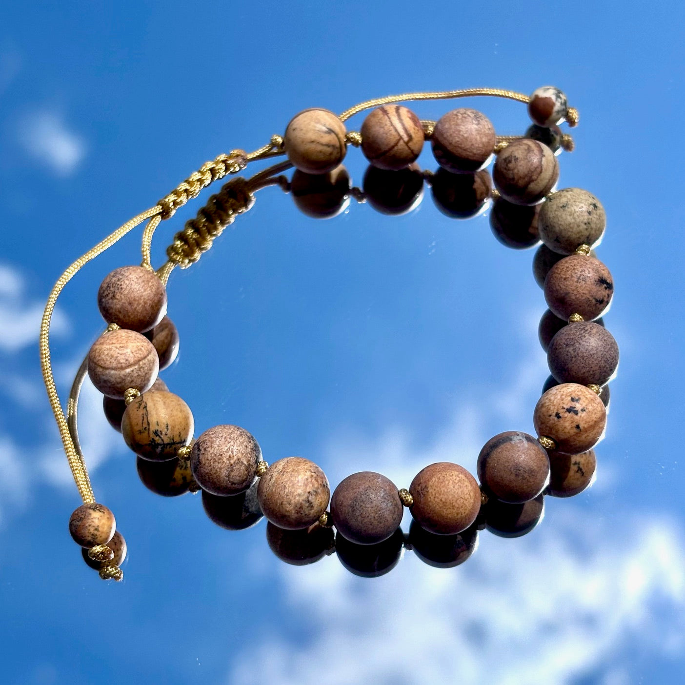 Luna Lovewitch Picture Jasper 10mm adjustable beaded bracelet