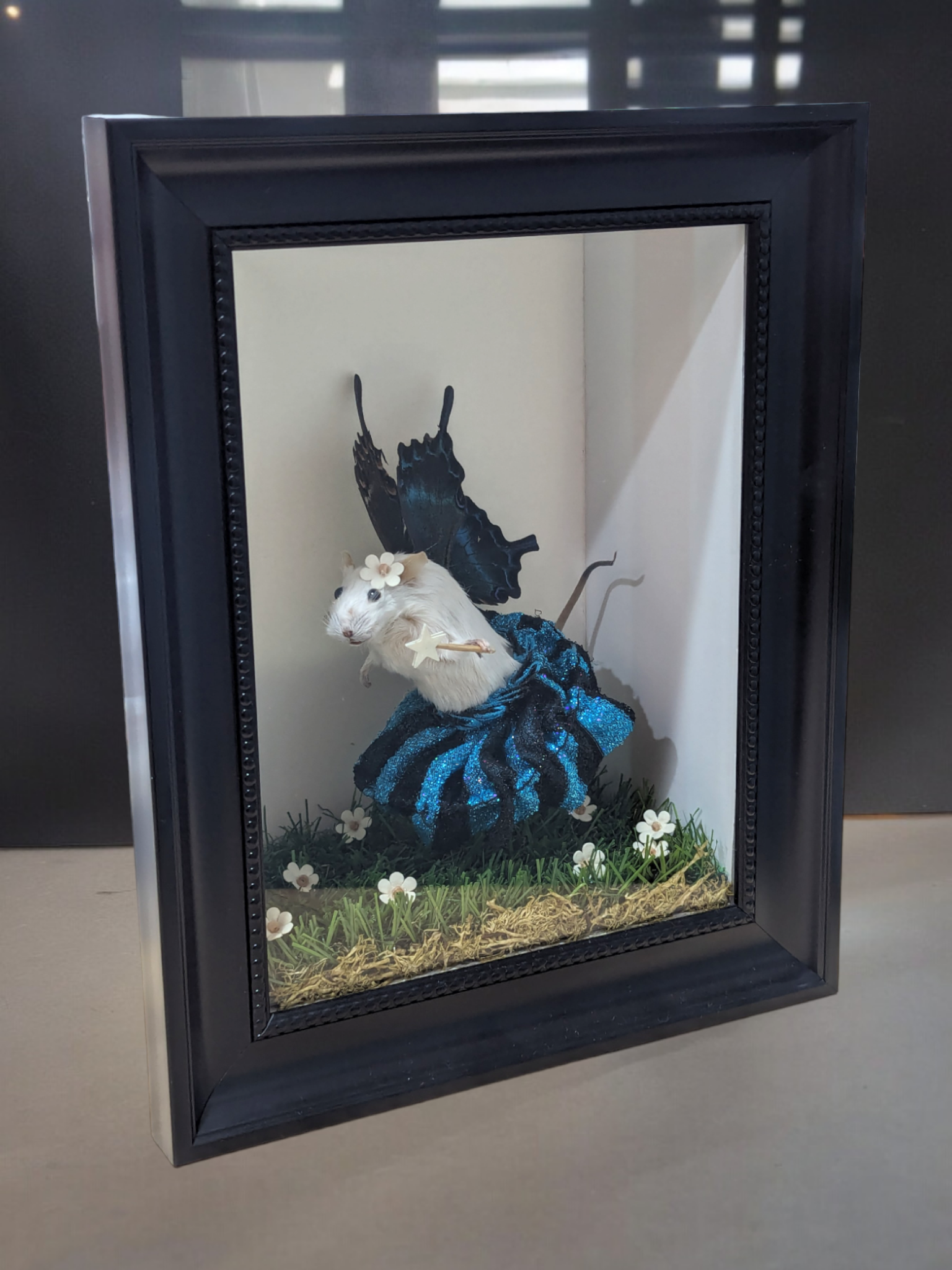 Butterfly Fairy taxidermy mouse - one of a kind